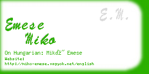 emese miko business card